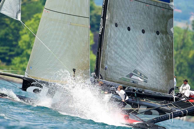 Alinghi - Fourth stop of the Vulcain Trophy 2011 on the D35 catamaran with the Sogeti Cup (Photo By Chris Schmid / Eyemage Media, all right reserved). - Vulcain Trophy D35, Sogeti Cup, June 13th 2011 © Chris Schmid/ Eyemage Media (copyright) http://www.eyemage.ch
